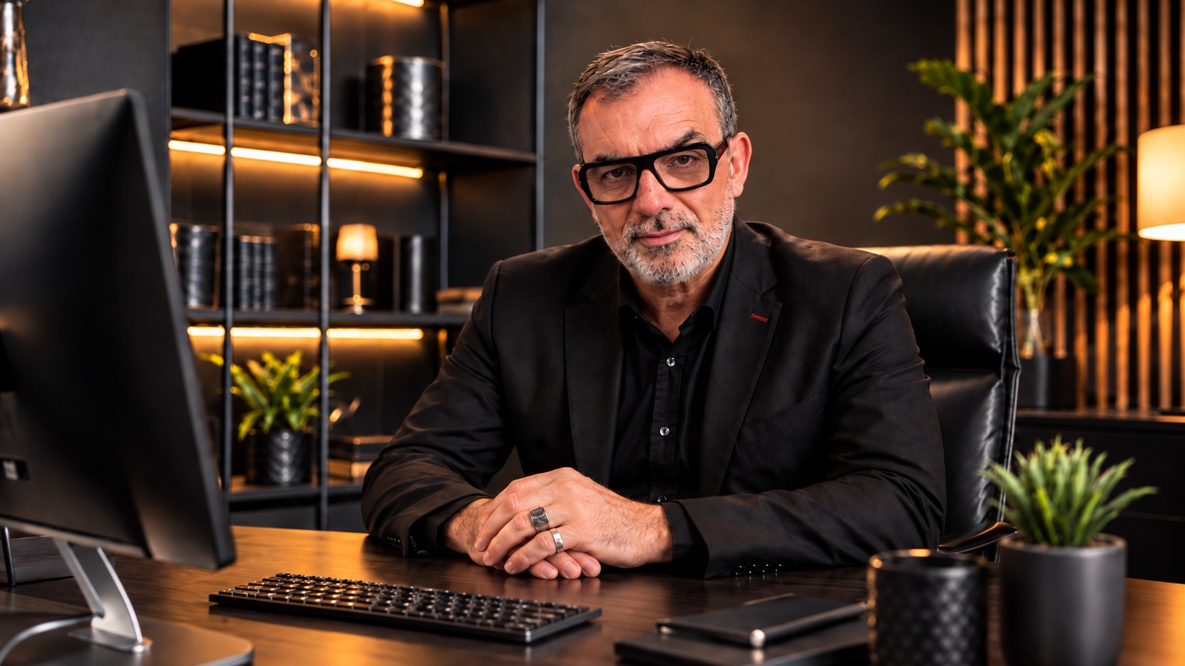 Emilio Bonura nel suo studio
